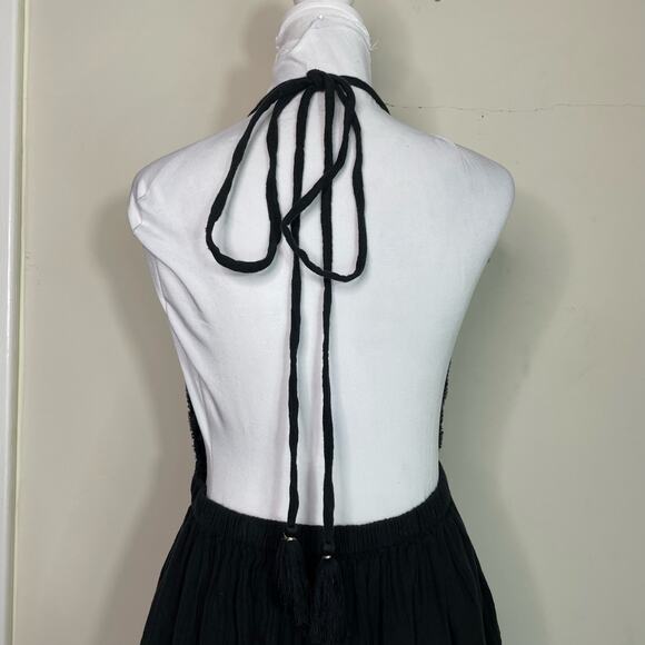 Elan Raw Edge Halter Gauze Cotton Cover-Up Dress Size L - Picture 11 of 12